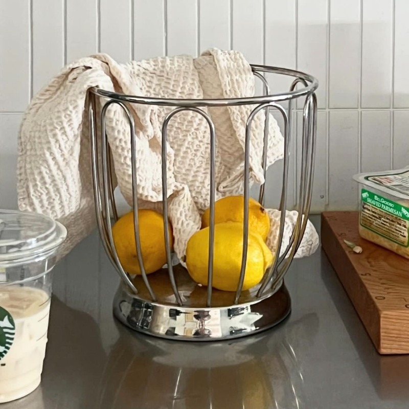 Food Storage For Restaurant - Cesta de Frutas Minimalista em Aço