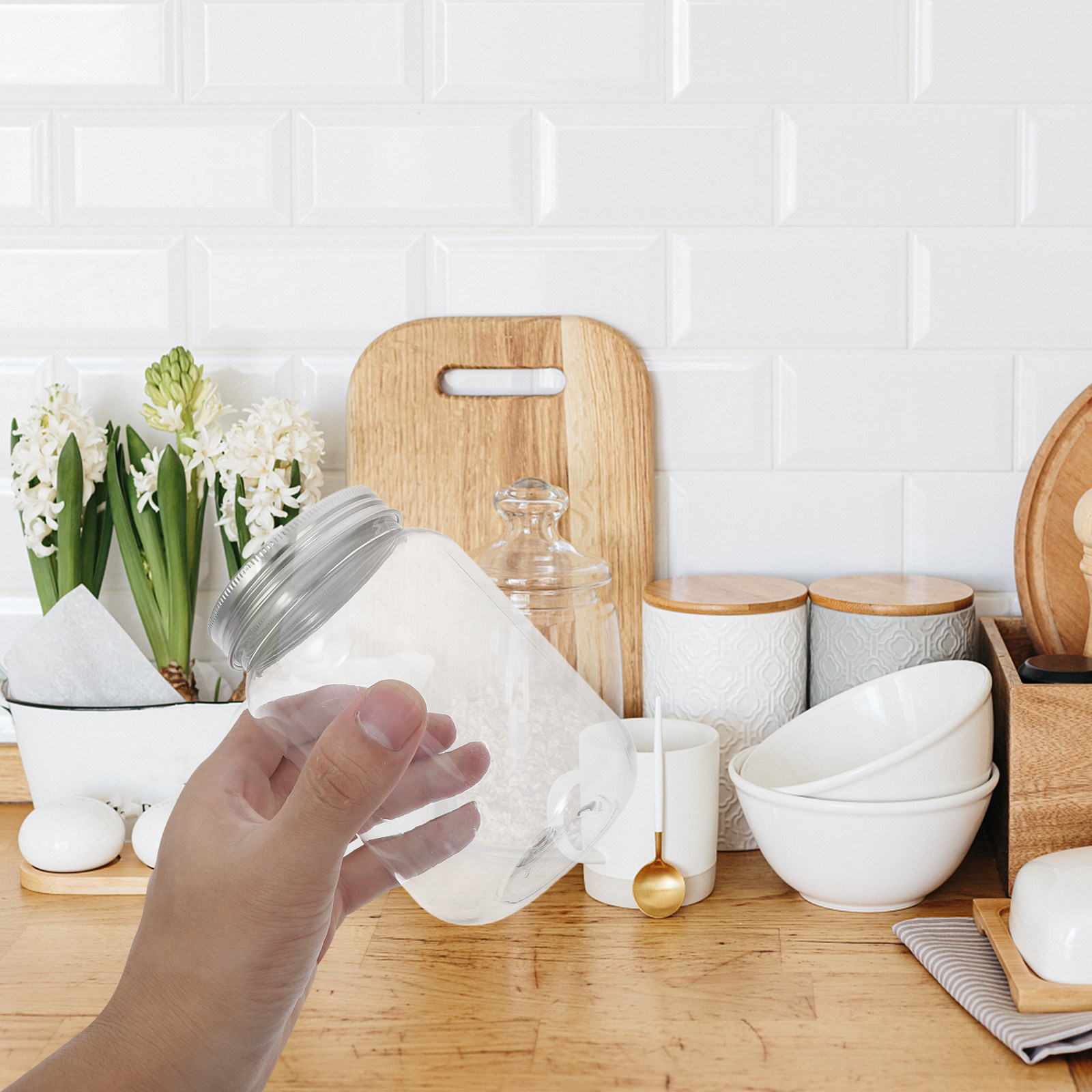 Food Storage Kitchen - Conjunto de 4 potes herméticos para