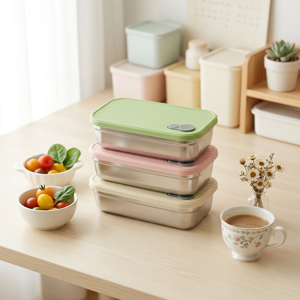 Storage Food Prep - Caixa Bento de Aço Inoxidável, Lancheira