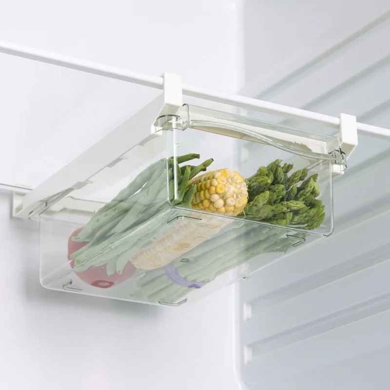 Food Storage Containers Plastic Box - Organizador de Frutas Transparente Tipo Gaveta,