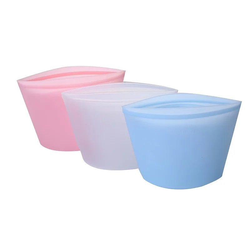 Food Storage Zipper Bags - Sacos de Armazenamento de Silicone Reutilizáveis