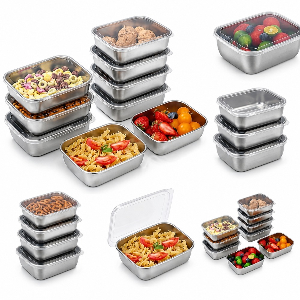 Food Storage Equipment - Conjunto de 6 Recipientes de Armazenamento