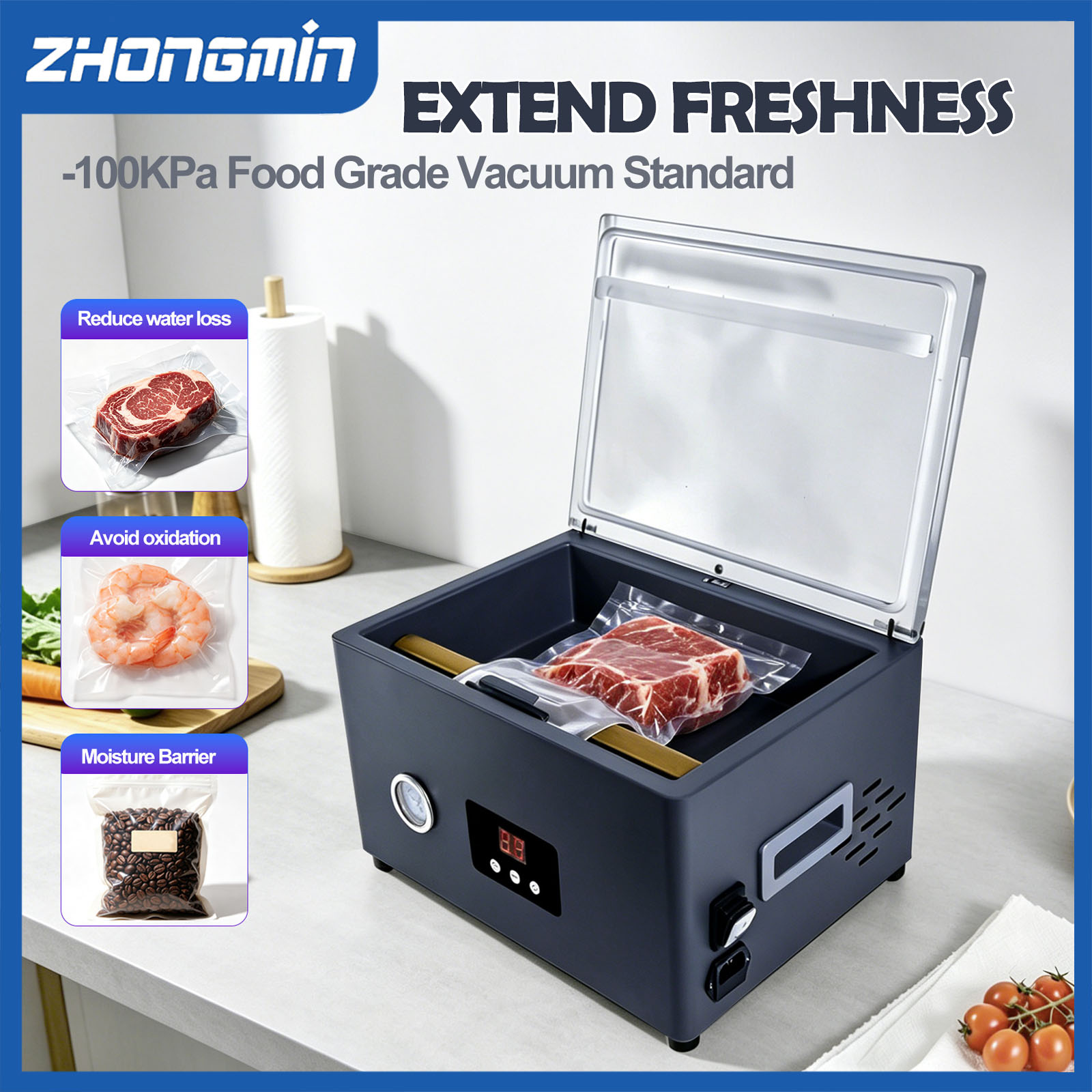 Food Storage Vacuum - Máquina de selagem a vácuo para