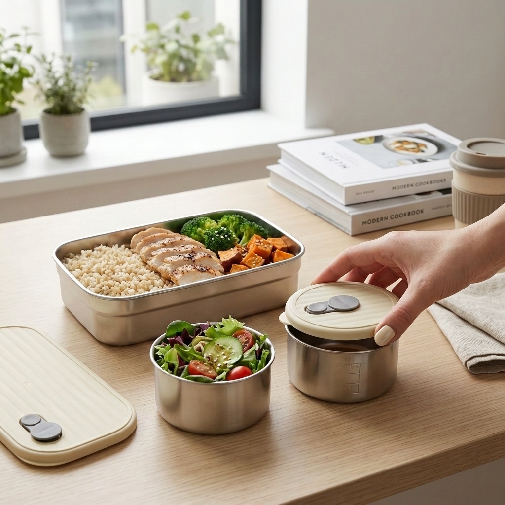 Food Storage 30 Years - Conjunto de Caixa Bento em Aço