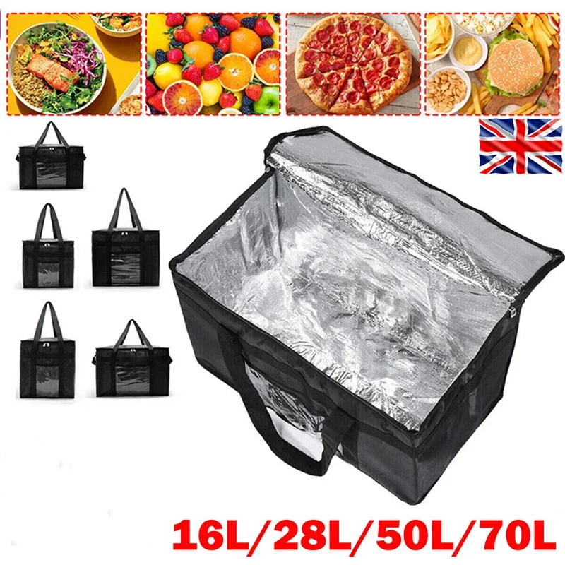 Food Storage Zipper Bags - Bolsa tote térmica isolada 16l-70l, grande
