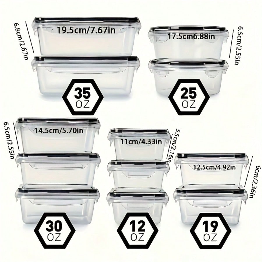 Conjunto de 24 Recipientes par - Storage Food Prep avaliação e preço