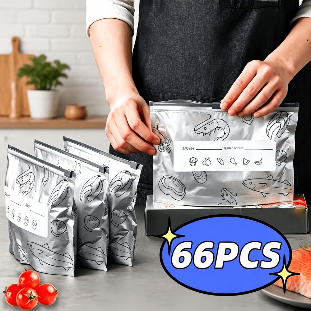 66 Peças de Sacos de Armazenam - Food Storage Zipper Bags avaliação e preço