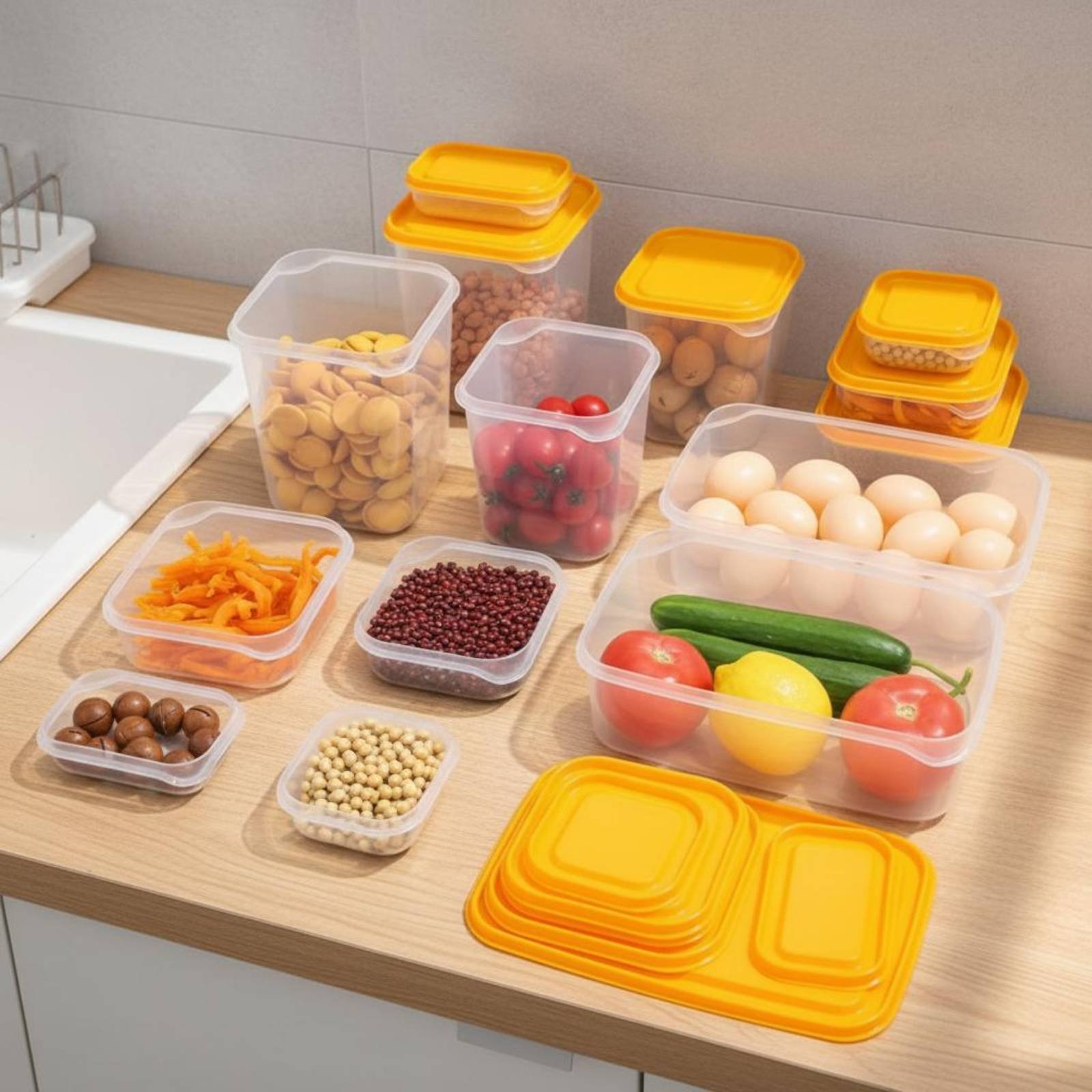 Conjunto de 17 Caixas de Armaz - Food Storage Containers Plastic Box avaliação e preço
