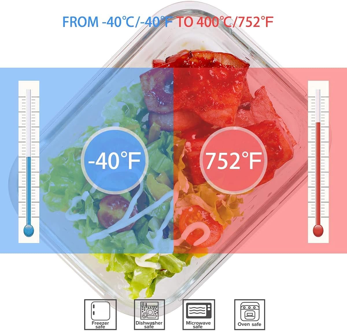 Conjunto de 18 recipientes de  - Storage Food Prep avaliação e preço