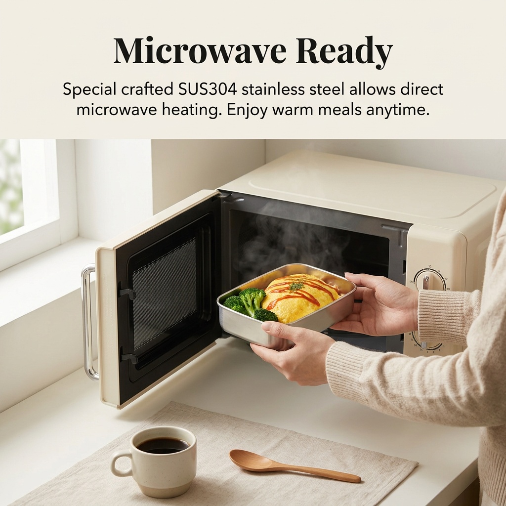 Caixa Bento de Aço Inoxidável, - Storage Food Prep avaliação e preço