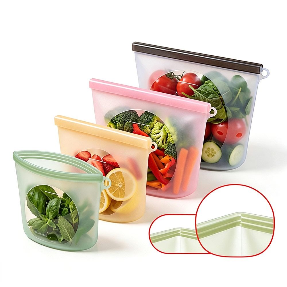 Saco de Silicone para Conserva - Food Storage Zipper Bags avaliação e preço