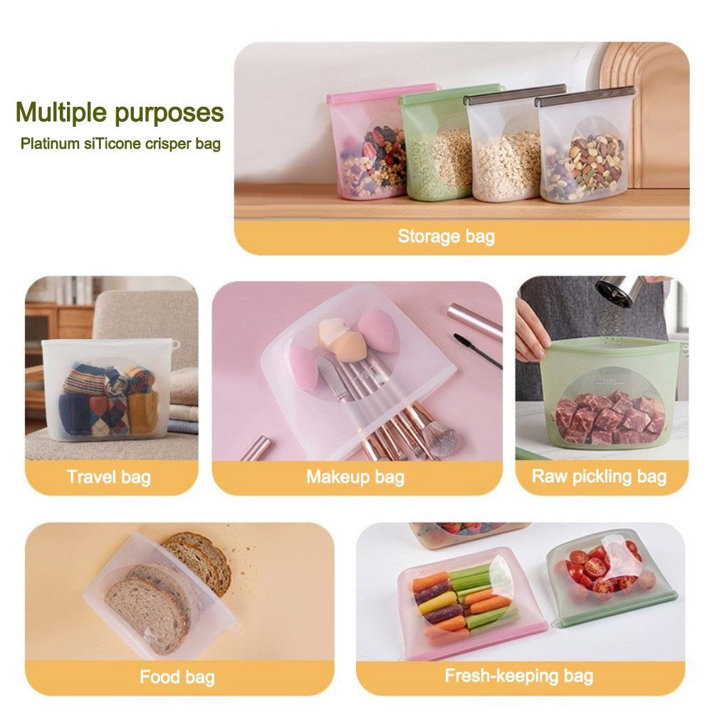 Saco de Silicone para Conserva - Food Storage Zipper Bags avaliação e preço