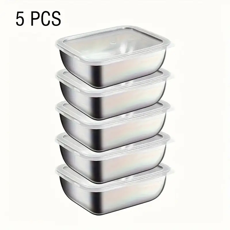 Conjunto de 5 Recipientes de A - Storage Food Prep avaliação e preço