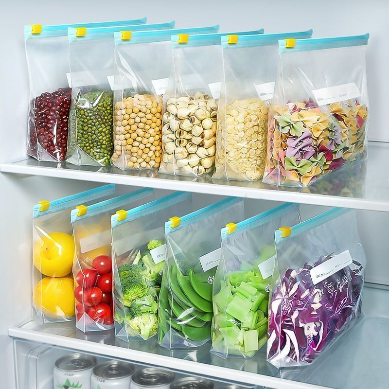 100 pçs slider galão sacos de  - Food Storage Zipper Bags avaliação e preço