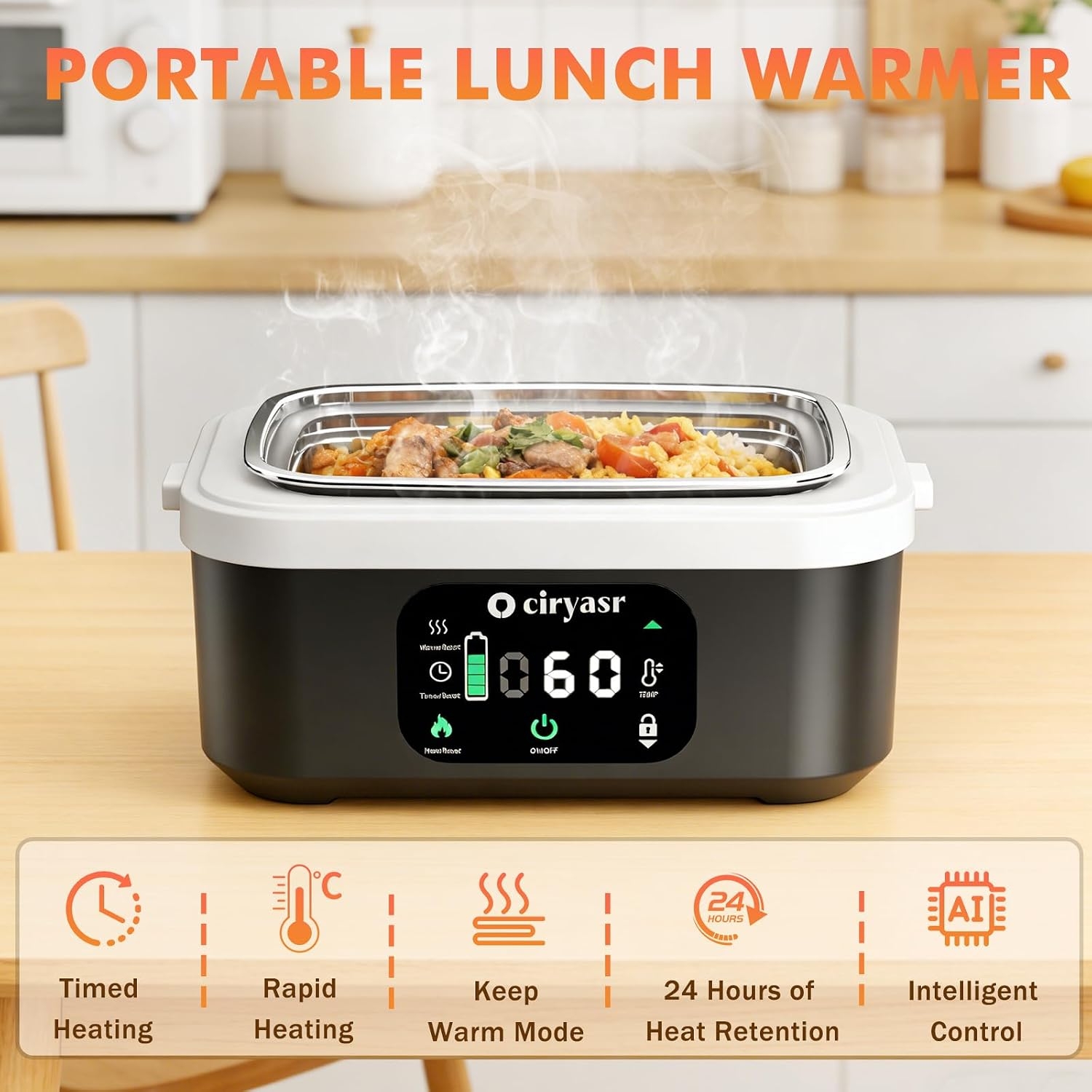 Marmita Elétrica Potente, 1.35 - Food Storage Warmer avaliação e preço