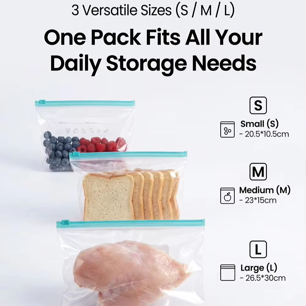 Sacos de armazenamento de alim - Food Storage Zipper Bags avaliação e preço