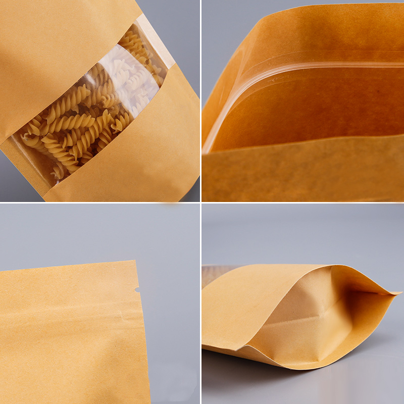 Sacos de papel kraft com janel - Food Storage Zipper Bags avaliação e preço
