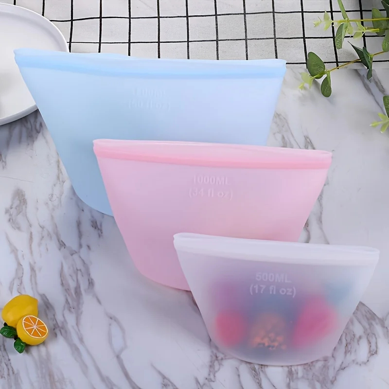 Sacos de Armazenamento de Sili - Food Storage Zipper Bags avaliação e preço