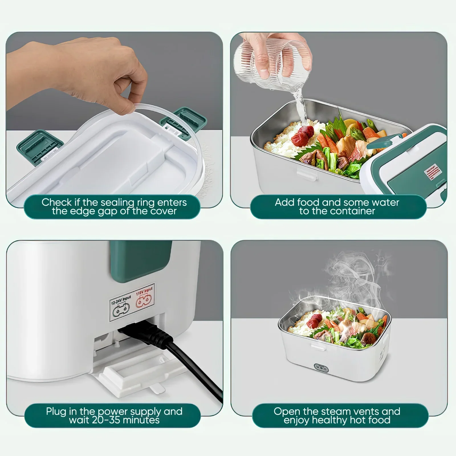 Lancheira elétrica aquecedor d - Food Storage Warmer avaliação e preço