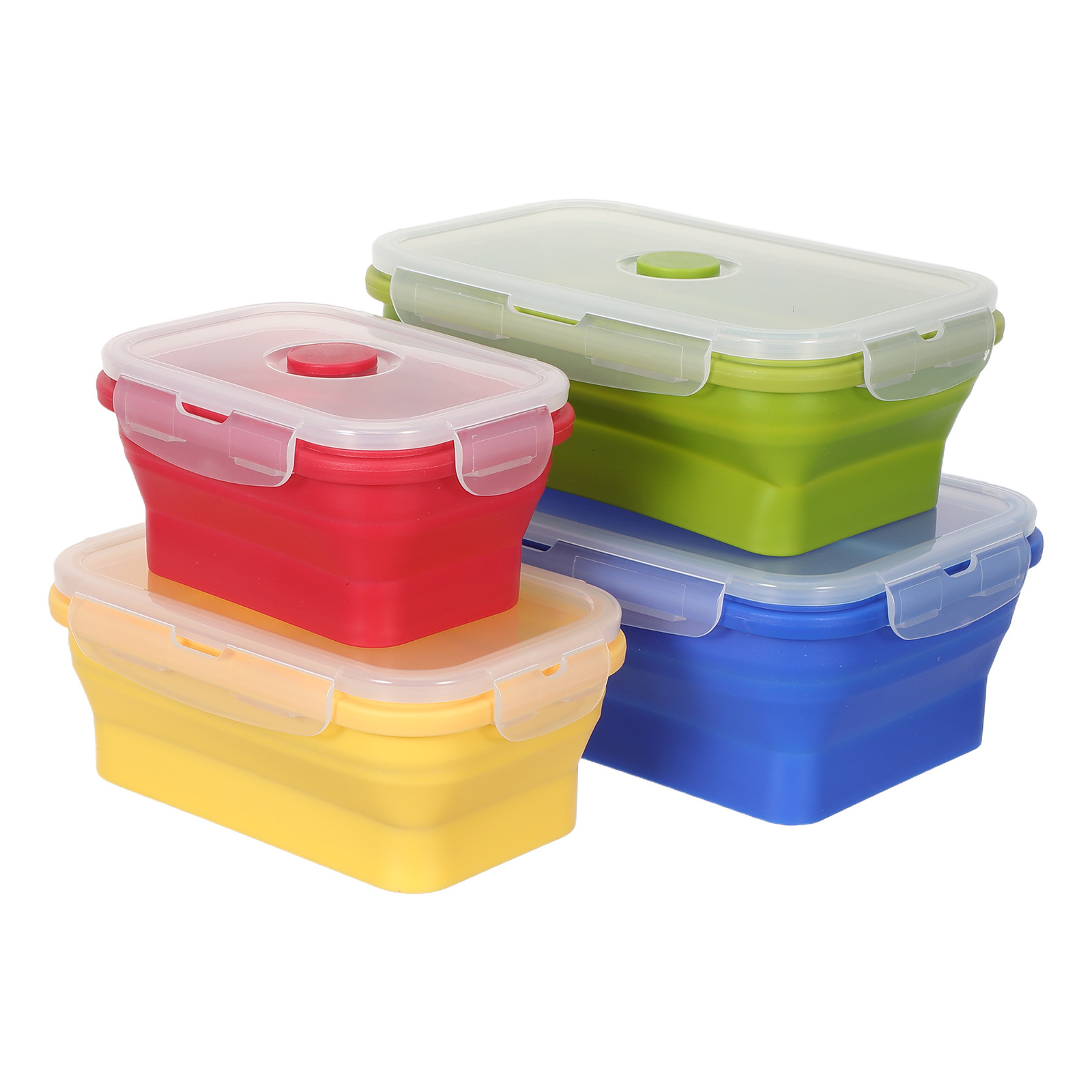 4 recipientes dobráveis de sil - Food Storage Containers Plastic Box avaliação e preço