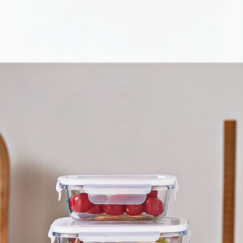 Caixa de almoço de vidro, adeq - Storage Food Prep avaliação e preço