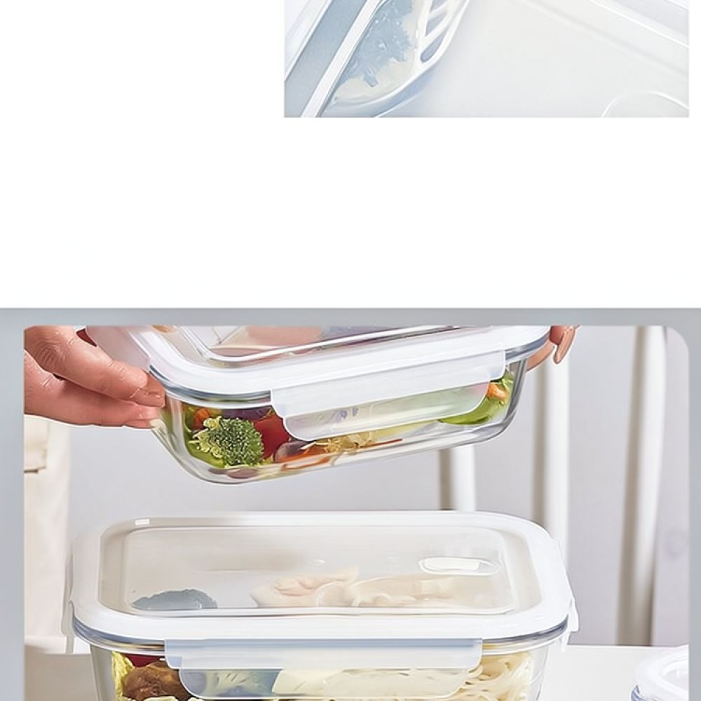 Caixa de almoço de vidro, adeq - Storage Food Prep avaliação e preço