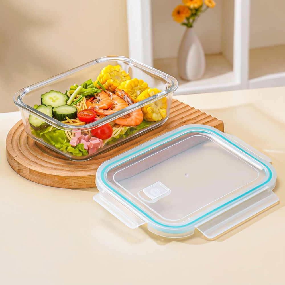 Caixa de almoço de vidro, adeq - Storage Food Prep avaliação e preço