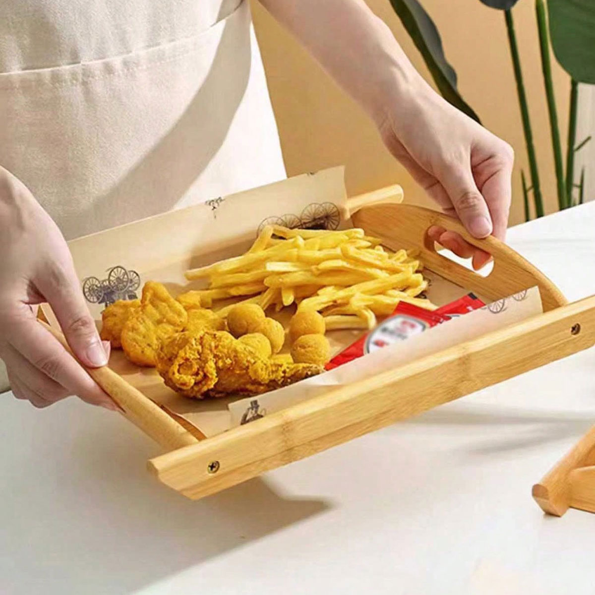 Bandeja de madeira retangular  - Food Storage For Restaurant avaliação e preço