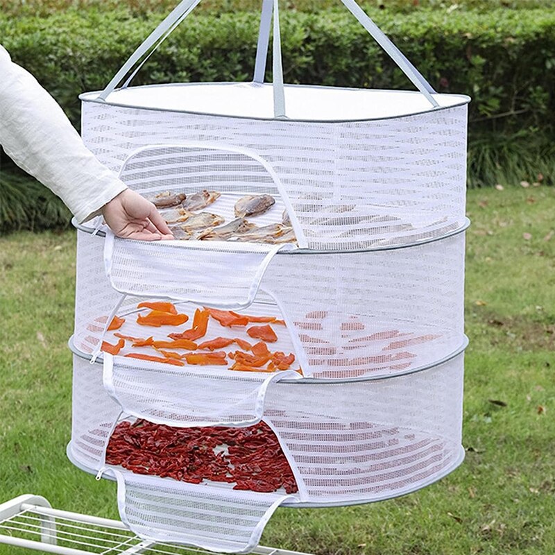 3 Tier Portátil Malha Roupas P - Food Storage Net avaliação e preço