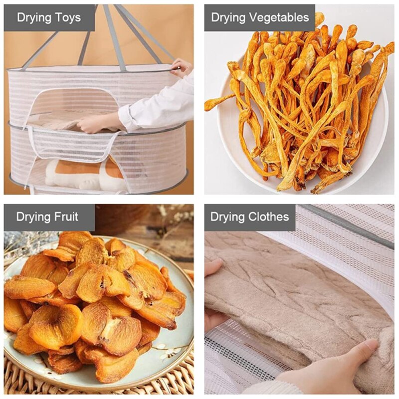 3 Tier Portátil Malha Roupas P - Food Storage Net avaliação e preço