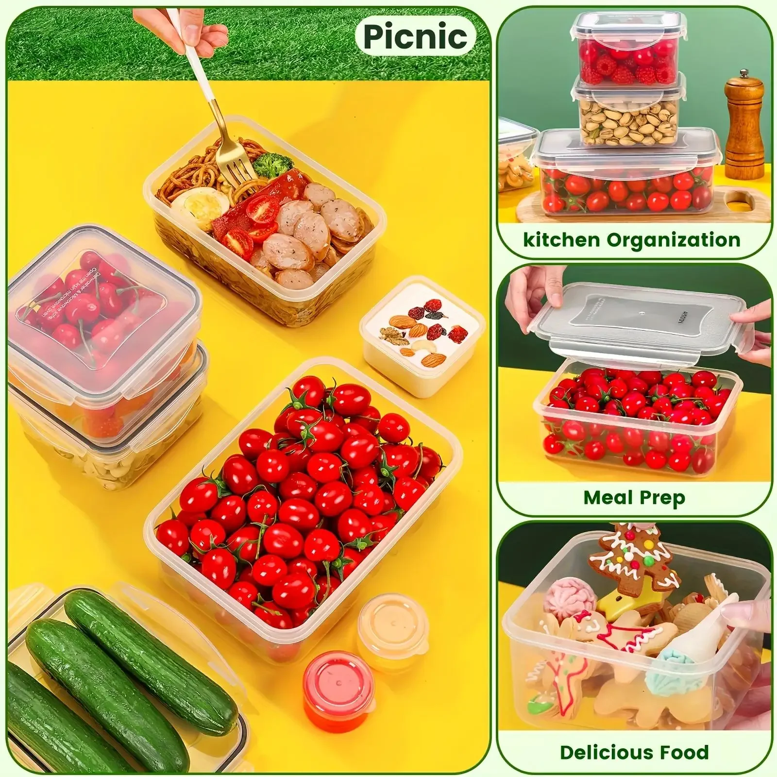 Conjunto de 12 recipientes her - Food Storage Prep Containers avaliação e preço