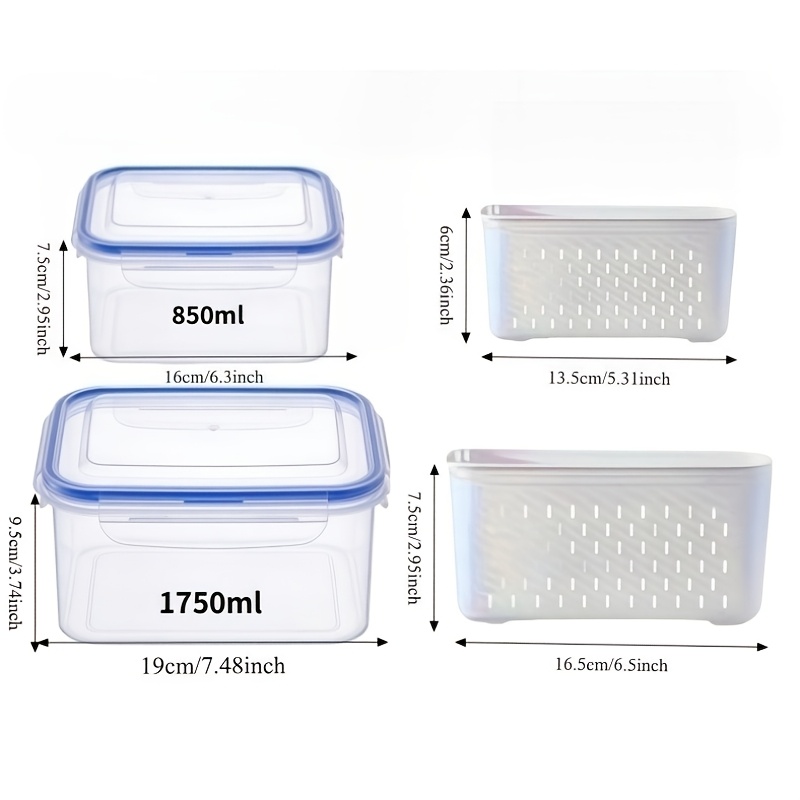 Conjunto de 4 Recipientes Herm - Food Storage Prep Containers avaliação e preço
